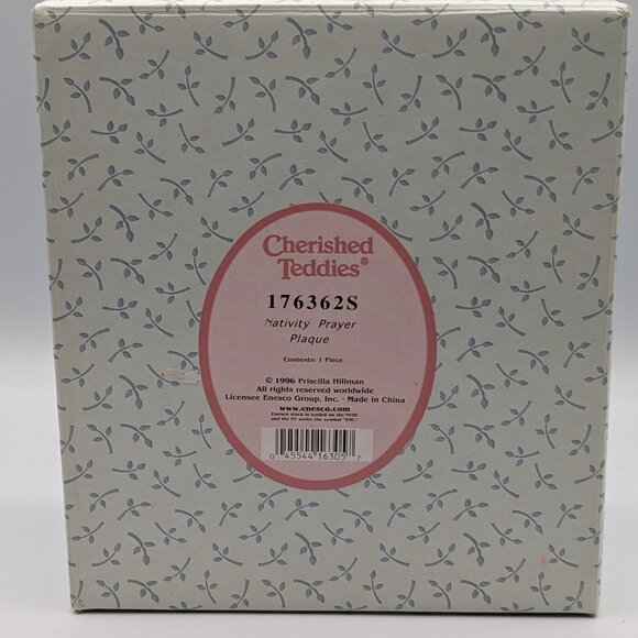 Cherished Teddies Nativity Prayer Plaque "The Cherished One" (176362S) 1996 - Picture 9 of 12